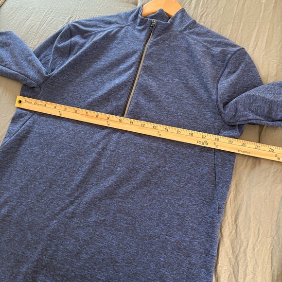 Lululemon Surge Warm 1/2 Zip Heathered Hero Blue. Size Medium. - Picture 9 of 14